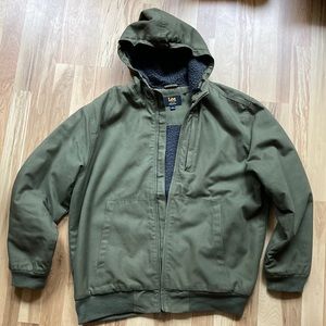 Lee Workwear Hooded Jacket in Olive Drab